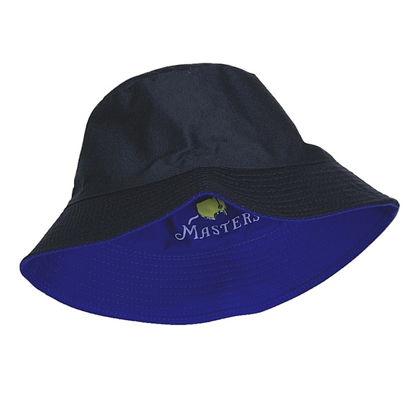 Bucket Hat Reversible Masters Golf Cotton Twill Sun Protect Blue Adult One Size - Picture 5 of 12